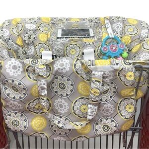 Stylish Gray and Yellow Shopping Cart Cover